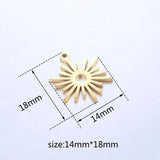 5pcs Stainless Steel Sun Star Pendants Flowers Charms DIY Jewelry