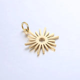 5pcs Stainless Steel Sun Star Pendants Flowers Charms DIY Jewelry