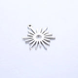 5pcs Stainless Steel Sun Star Pendants Flowers Charms DIY Jewelry