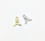 20pcs 10mm Mini Mermaid Tail Zinc Alloy Jewelry DIY 2 colors