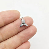 20pcs 10mm Mini Mermaid Tail Zinc Alloy Jewelry DIY 2 colors