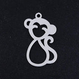 5pcs Smiling Monkey Stainless Steel Jewelry Pendant DIY Charms