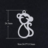 5pcs Smiling Monkey Stainless Steel Jewelry Pendant DIY Charms