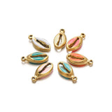 5Pcs Enamel Shell Charms for DIY Jewelry Making