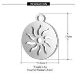 10pcs Stainless Steel Sun Dog Paw DIY Charms Heart Necklace Pendant
