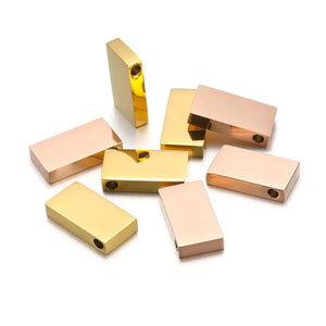 5Pcs Stainless Steel Geometric Charms Beads for DIY Jewelry Making