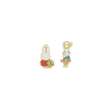 10Pcs/Lot Enamel Rabbit Charms Animal Pendant for DIY Jewelry Making