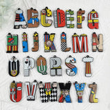 10Pcs Acrylic Alphabet Letters Dangle Charms for DIY Earring Jewelry Making