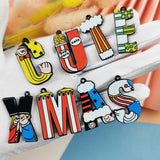 10Pcs Acrylic Alphabet Letters Dangle Charms for DIY Earring Jewelry Making