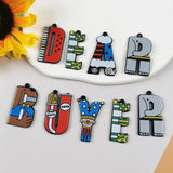 10Pcs Acrylic Alphabet Letters Dangle Charms for DIY Earring Jewelry Making