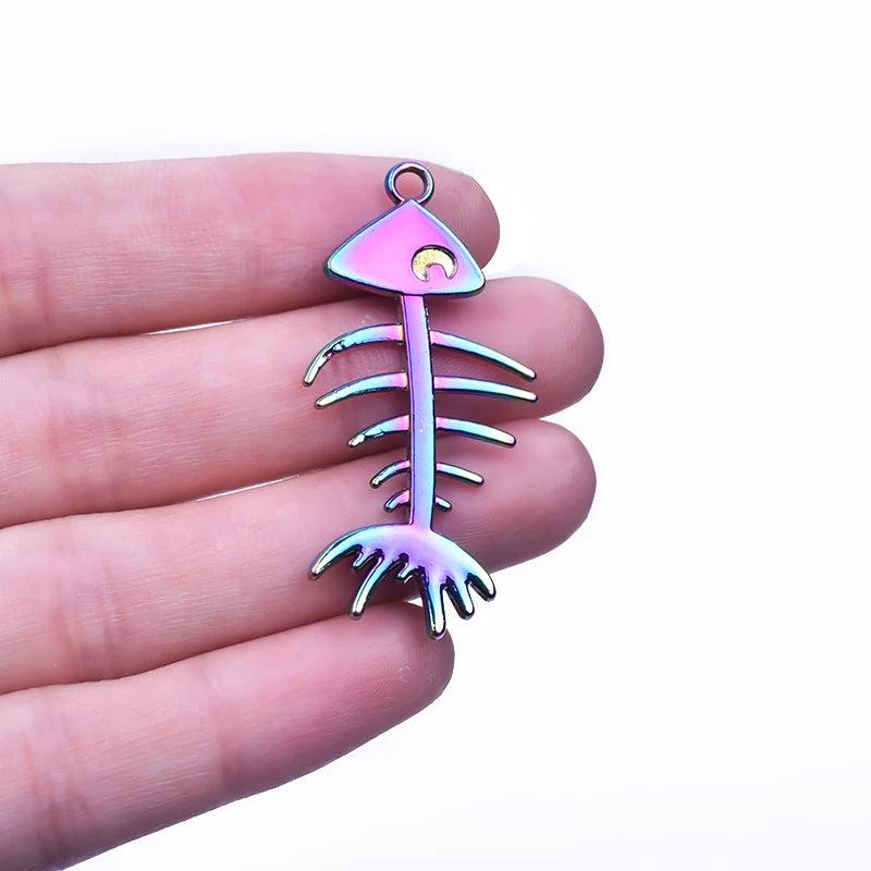 Fish Tail Pendant Necklace Charms For DIY Jewelry Making