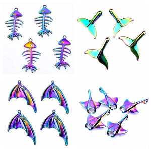 Fish Tail Pendant Necklace Charms For DIY Jewelry Making