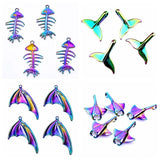 Fish Tail Pendant Necklace Charms For DIY Jewelry Making