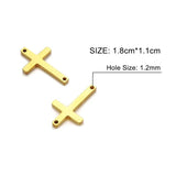 5PCS Stainless Steel Cross Pendant DIY Christian Catholic Charm