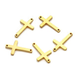 5PCS Stainless Steel Cross Pendant DIY Christian Catholic Charm