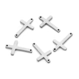 5PCS Stainless Steel Cross Pendant DIY Christian Catholic Charm