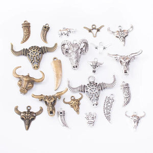 50g Hot Metal Mixed Charm Animal Cow Antique Bronze DIY Jewelry