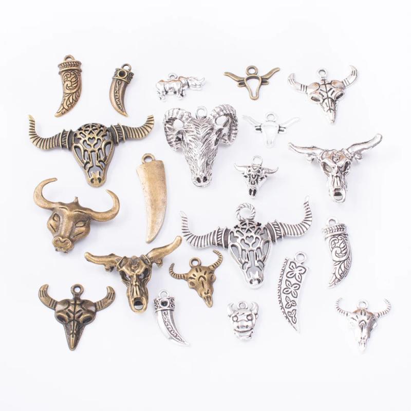 50g Hot Metal Mixed Charm Animal Cow Antique Bronze DIY Jewelry