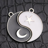10 Sets Stars Moon Tai Chi Charm DIY Jewelry Making