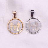 2pcs Family Couple Lover Charm DIY Jewelry Making Accessory Pendant DI052