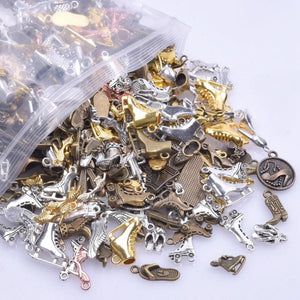 Mix Styles High Heel Boots & Ballet Shoes Charms for Jewelry Making