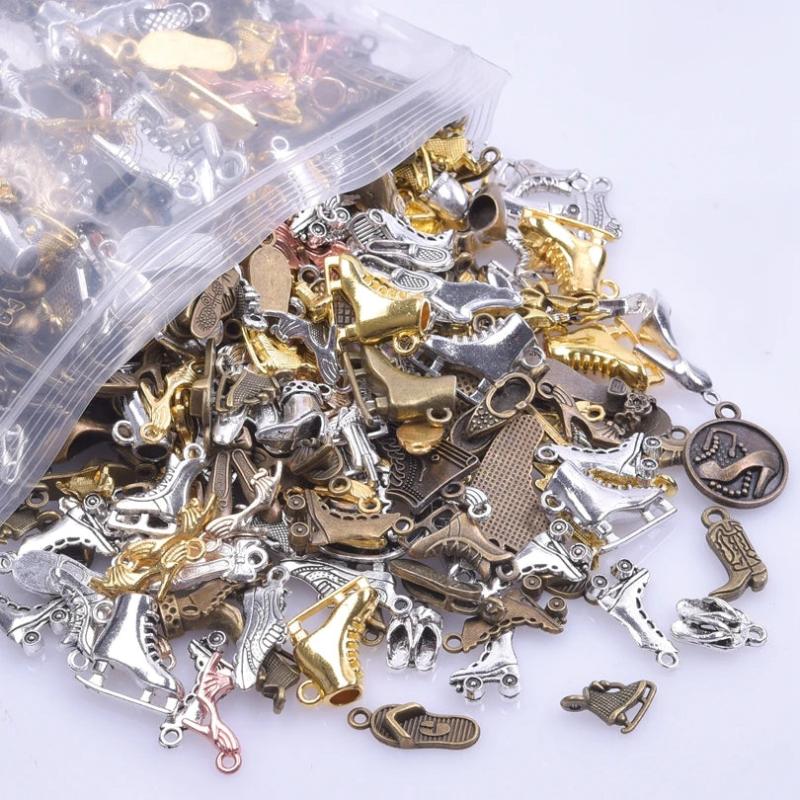 Mix Styles High Heel Boots & Ballet Shoes Charms for Jewelry Making