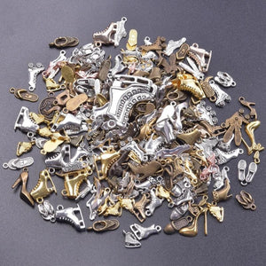Mix Styles High Heel Boots & Ballet Shoes Charms for Jewelry Making