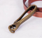 Retro Brass KeyChain Key Ring U Hook Wallet Chain Fish Hook