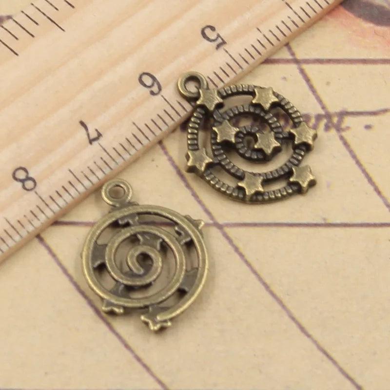 30pcs Shooting Stars Galaxy Charms 21x15mm Tibetan Bronze Silver Pendants