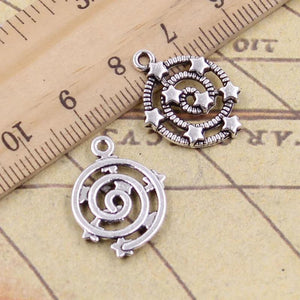 30pcs Shooting Stars Galaxy Charms 21x15mm Tibetan Bronze Silver Pendants