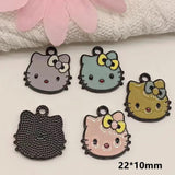 10PCS Cartoon Animal Pendant Earring Charms for DIY Bracelet Making