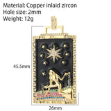 Painted Tarot Charms Moon Star Sun DIY Pendant Necklace