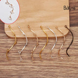 BoYuTe 1*50MM Metal Brass Earring Accessories Wave Bar Diy Jewelry Findings