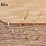 BoYuTe 1*50MM Metal Brass Earring Accessories Wave Bar Diy Jewelry Findings