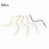 BoYuTe 1*50MM Metal Brass Earring Accessories Wave Bar Diy Jewelry Findings