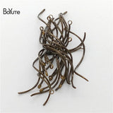 BoYuTe 1*50MM Metal Brass Earring Accessories Wave Bar Diy Jewelry Findings