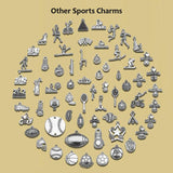 Silver Plated Surfing Sports Charms Sailboat Pendant for DIY Jewelry Making