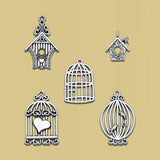 Silver Plated Bird Cage Charms for Earring Jewelry Making