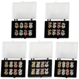 4 Pairs Heart Stud Earring Lifts Adjustable Back Ear Lobe Support