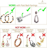4 Pairs Heart Stud Earring Lifts Adjustable Back Ear Lobe Support
