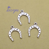 50pcs Antique Silver Plated Horseshoe Charms 16x13mm DIY Jewelry Accessories