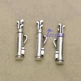 20pcs Antique Silver 3D Golf Bag Charms 23x6mm DIY Jewelry Accessories