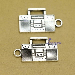 Antique Silver Plated Old Radio Charms 23x13mm DIY Jewelry Supplies