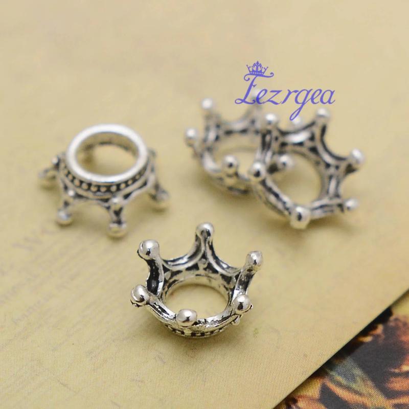 40pcs Princess Crown Charms 14x6mm DIY Jewelry Accessories