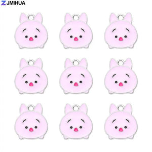 15pcs Animals Enamel Charms for DIY Jewelry Making Supplies