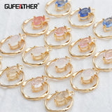 18k Plated Zircon Pendant for DIY Earrings - 10pcs/lot
