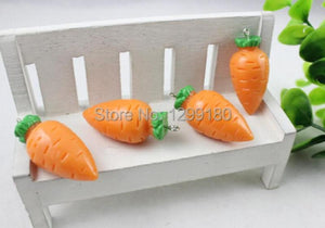 Resin Carrot Fruit Pendants Charm DIY Earrings Necklace Keyrings Making