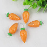 Resin Carrot Fruit Pendants Charm DIY Earrings Necklace Keyrings Making