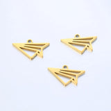 5pcs Stainless Steel Paper Plane Chokers Airplane Necklaces