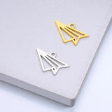 5pcs Stainless Steel Paper Plane Chokers Airplane Necklaces